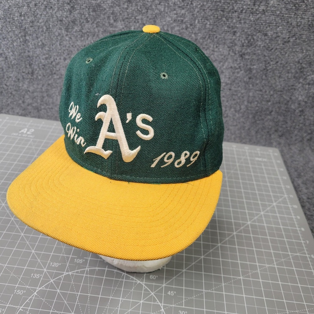 Vintage Oakland Athletics Hat Cap Snap Back Mens MLB Baseball 1989 New Era 80s